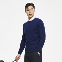 雅戈尔（YOUNGOR）羊毛衫男圆领全绵羊毛羊毛衫舒适保暖有型东方简奢风 VYQW639999FYA藏青 100cm