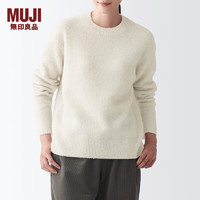 MUJI 無印良品 无印良品MUJI女式含牦牛绒骆驼绒圆领毛衣长袖针织衫秋冬季龙年本命年 浅银灰色 M-L