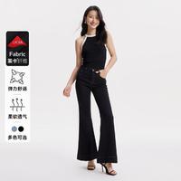 VERO MODA 2024早春新款显瘦喇叭裤通勤简约牛仔裤女