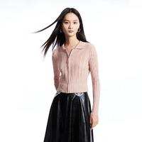 VERO MODA 24早秋新款翻领弹力修身显瘦优雅气质短上衣