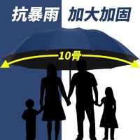 十骨加大号大雨伞女三折叠经典男商务伞晴雨两用伞黑胶防嗮太阳伞