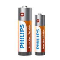 PHILIPS 飞利浦 7号5号电池儿童玩具车8粒五号七号鼠标电视空调遥控器体重称电子称闹钟碳性干电池家用粒装aaa小号1.5v