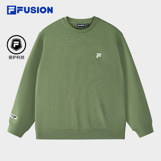 FILA 斐乐 侯明昊同款FILA FUSION斐乐潮牌男子套头卫衣2024冬新款长袖上衣