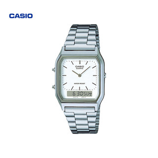 CASIO 卡西欧 海外旗舰店AQ-230A复古小方块学生电子手表男女款官方正品