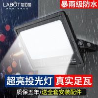 拉伯塔 led投光射灯户外防水工业车间厂房室外照明庭院探照路灯超亮强光