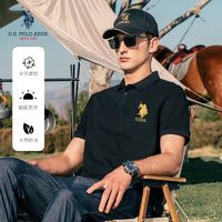 百亿补贴：U.S. POLO ASSN. U.S. POLO ASSN秋季男士新款POLO衫翻领透气T恤刺绣短袖休闲商务