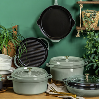 staub 珐宝 炖锅(22cm、2.6L、铸铁、尤加利绿)