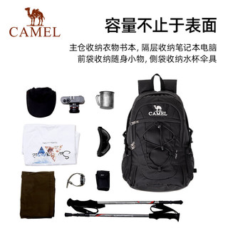 骆驼（CAMEL）户外防水专业登山大容量徒步男女旅行双肩书包运动A9W3C3135A黑色 A9W3C3135A,黑色