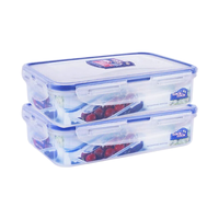 LOCK&LOCK 乐扣乐扣 HPL816 塑料保鲜盒 不分隔款 800ml*2个 半透明
