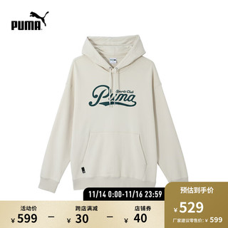 彪马（PUMA） 男子运动休闲印花连帽卫衣 TEAM CC HOODIE TR 630946 雪白色-80 XL(185/104A)