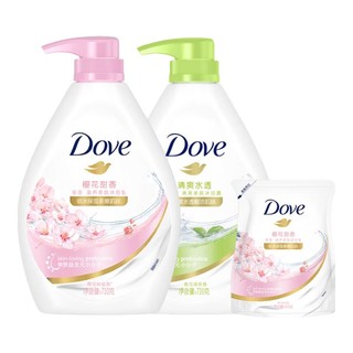 移动端、京东百亿补贴：Dove 多芬 、PLUS：多芬 沐浴露套装（樱花730g+清爽730g+樱花甜香补充装400g）