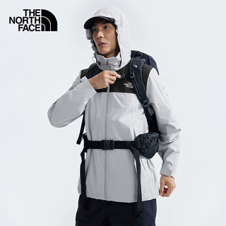 THE NORTH FACE 北面 冲锋衣男户外防风防泼单层硬壳外套88FR 灰色/C3F M