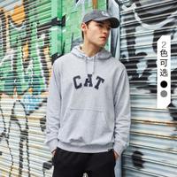 CAT 卡特彼勒 秋季23款男士户外休闲基础百搭针织连帽卫衣套衫