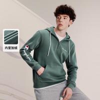 Champion 秋冬休闲刺绣草写logo半拉链连帽卫衣轻薄绒