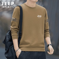 JEEP SPIRIT JEEP吉普卫衣男秋冬季圆领套头男士长袖T恤宽松上衣大码宽松打底