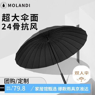 MOLANDI 莫兰迪 5003 24骨直杆晴雨伞 雅致黑色