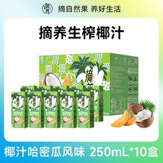 摘养 鲜椰汁椰子香蕉哈密瓜果味植物奶蛋白饮250ml/10瓶整箱乐