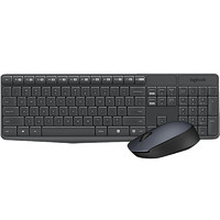 88VIP：logitech 罗技 键鼠套装mk235办公家用打字台式电脑笔记本无线薄款耐用便携