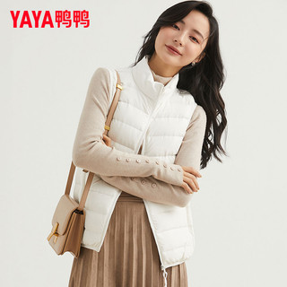 YAYA 鸭鸭羽绒服 鸭鸭轻薄羽绒服马甲女士冬季时尚保暖内胆鸭绒马夹背心外套