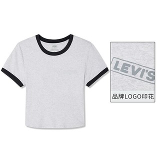 Levi's李维斯24夏季女士复古气质修身LOGO短袖T恤