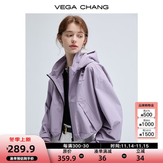 VEGA CHANG 美式短外套女春秋城市轻户外宽松上衣