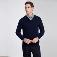 【基础百搭】V领100%山羊绒纯色男士毛衣羊绒衫