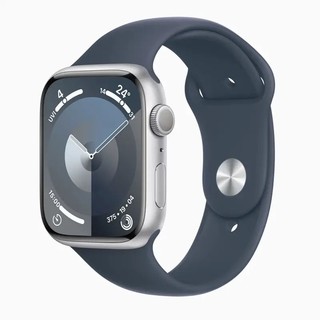 百亿补贴、今日必买：Apple 苹果 Watch Series 9 智能手表 GPS款 45mm 风暴蓝色 橡胶表带 S/M