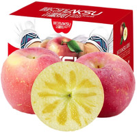 AKSU APPLE 阿克苏苹果 新疆阿克苏冰糖心苹果 带箱10斤 单果70-80mm净重8.5斤