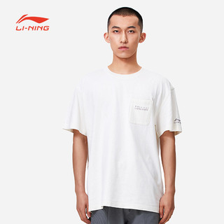 LI-NING 李宁 中国李宁T恤男女款春季情侣上衣运动衣宽松运动服AHSS161[B品]