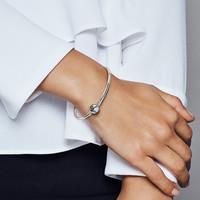 Pandora潘多拉珍贵的你手镯黑色桃心多尺寸时尚百搭高级