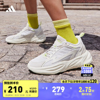 adidas 阿迪达斯 「波波鞋」OZWAVE 2.0厚底休闲老爹鞋男女阿迪达斯轻运动 奶油白/亮白/脉冲酸橙绿 43