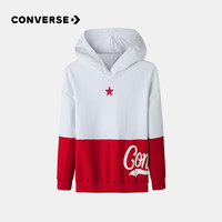 Converse匡威男童卫衣春秋上衣女大童套头打底衫加绒长袖红色儿童卫衣 探戈红-加绒 24批冬 130(7)cm/64 探戈红-加绒无帽