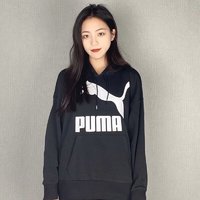 PUMA 彪马 女装春秋运动服套头衫上衣黑色卫衣599197-01 M