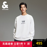 杰克琼斯 杰克·琼斯（JACK&JONES）杰克琼斯秋季舒适百搭螺纹圆领宽松版型长袖卫衣男装 雪白色A06 雪白色A06 165/88A/XS