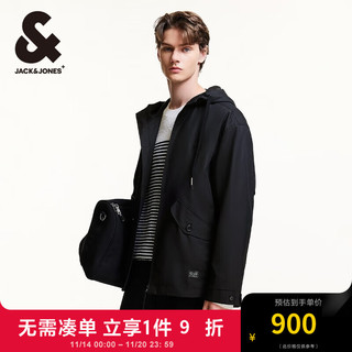 杰克琼斯 杰克·琼斯（JACK&JONES）男装衣服秋季宽松连帽时尚潮流基础百搭舒适长袖夹克外套男款 黑色E40 常规 黑色E40 185/104A/XL