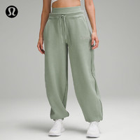 lululemon丨Plush Fleece 女士双层腰部高腰拉绒运动裤 LW5GBAA 棕榈灰 XL