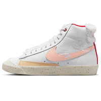 NIKE 耐克 板鞋高帮女经典BLAZER MID PRM运动鞋FD4342-181白39