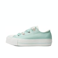 CONVERSE 匡威 All Star Lift 女缎面感低帮厚底增高帆布鞋