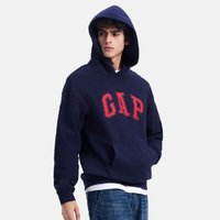 Gap 盖璞 情侣同款l连帽抓绒卫衣  658648NAVY