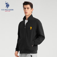 U.S. POLO ASSN.保罗开衫卫衣男春夏户外休闲开衫百搭上衣外套 黑色 2XL