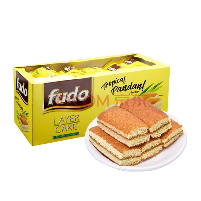 fudo 福多 马来西亚进口香兰味24枚休闲零食网红蛋糕432g整盒装