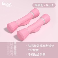 ECO BODY 小哑铃女士杠铃瑜伽儿童健身家用器材铸铁浸塑训练臂肌1-2-3公斤