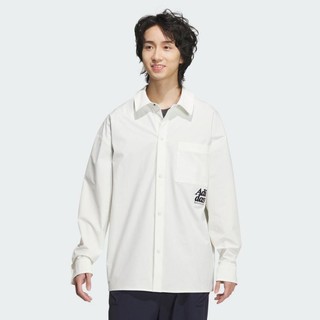 adidas 阿迪达斯 M LOGO SHIRT OWHITE男士舒适耐磨运动休闲长袖衬衫