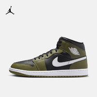 耐克（NIKE）Jordan耐克乔丹AJ1板鞋男运动鞋冬季百搭中帮缓震轻便DQ8426 092黑/白/中橄榄绿/帆白 40.5