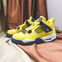 耐克（NIKE） Air Jordan 4 AJ4 电母黑黄灰黄麂皮 篮球鞋 CT8527-700 408452-700【女款】 35 3Y=22cm