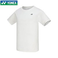 YONEX2024尤尼克斯羽毛球服男女速干短袖艺术家合作运动T恤训练服 115414 米白色 S