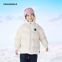 CONVERSE 匡威 童装童女连帽棉服2024冬季新款保暖儿童外套上衣