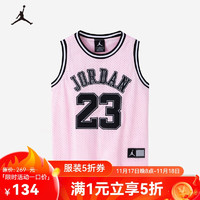 Jordan耐克（NIKE）童装运动背心夏季儿童无袖T恤 樱花粉 160(XL)