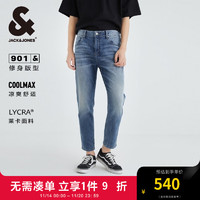 杰克琼斯 杰克·琼斯（JACK&JONES）春夏季款男士通勤八分裤子时尚日常修身舒适牛仔裤男装224232091 浅牛仔蓝E40 常规 浅牛仔蓝E40 180/86A/LRW