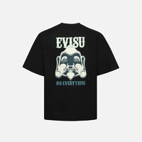 EVISU 惠美寿 2024 男士佛头印花经典百搭休闲全棉户外短袖T恤男